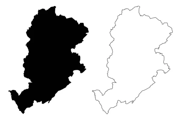 Ciudad Belo Horizonte República Federativa Brasil Estado Minas Gerais Mapa — Archivo Imágenes Vectoriales