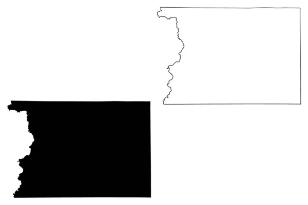 Sioux County Iowa County Spojené Státy Americké Usa Usa Mapa — Stockový vektor