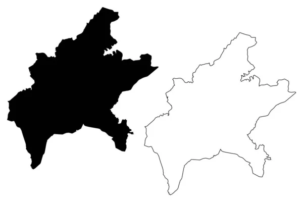 Città Goiania Repubblica Federativa Del Brasile Stato Goias Mappa Vettoriale — Vettoriale Stock