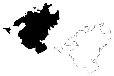 Campo Grande Şehri (Brezilya Federatif Cumhuriyeti, Mato Grosso do Sul State) harita vektör çizimi, Campo Grande haritası