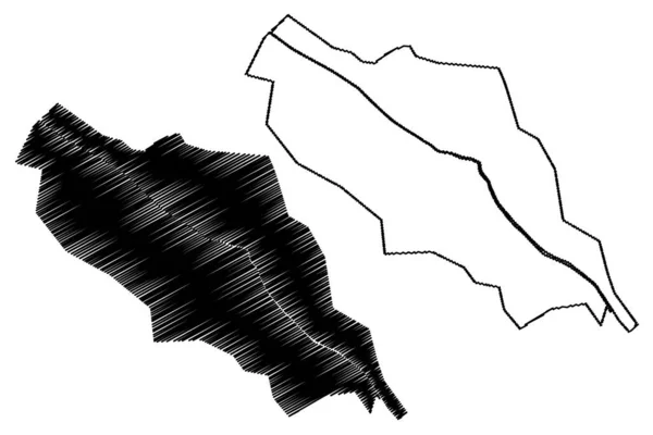 Dasoguz République Turkménistan Turkménistan Turkménistanais Province Dasoguz Illustration Vectorielle Carte — Image vectorielle