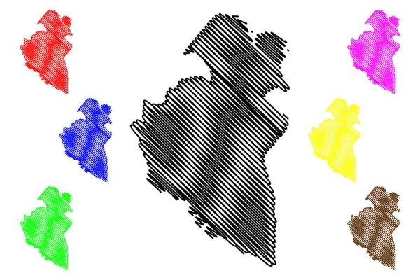 Remich Cantón Gran Ducado Luxemburgo Divisiones Administrativas Mapa Vector Ilustración — Archivo Imágenes Vectoriales