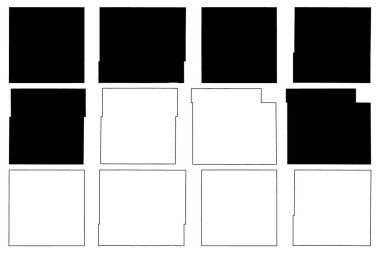 Brown, Barber, Anderson, Allen, Barton ve Bourbon County, Kansas (ABD, Amerika Birleşik Devletleri, ABD) harita çizimi, çizim haritası