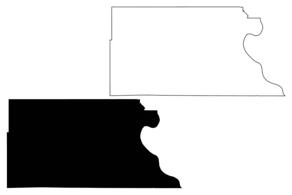 Atchison County Kansas Usa Usa Karta Vektor Illustration Klotskiss Atchison — Stock vektor