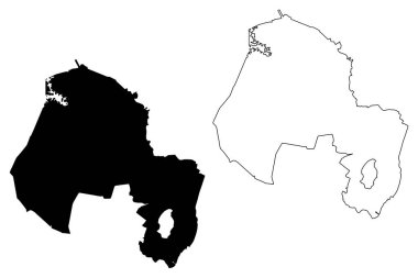 Jaboatao dos Guararapes Şehri (Brezilya Federatif Cumhuriyeti, Pernambuco State) harita vektör çizimi, çizim şehri Jaboatao dos Guararapes haritası