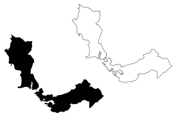 サンタンアンドレ市 ブラジル連邦共和国 サンパウロ州 地図ベクトル図 スケッチブックサンタンアンドレ市地図 — ストックベクタ