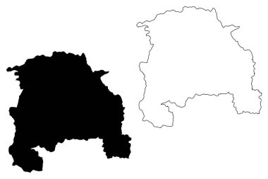 Sorocaba Şehri ve Belediyesi (Brezilya Federatif Cumhuriyeti, Sao Paulo Eyaleti) harita vektör çizimi, çizim şehri Sorocaba haritası
