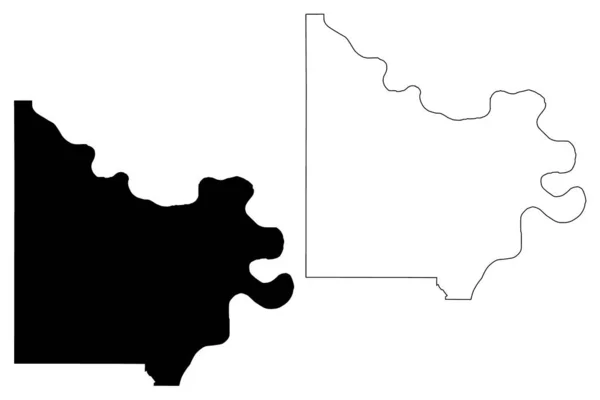 Doniphan County Kansas County United States America Usa Mapa Wektor — Wektor stockowy