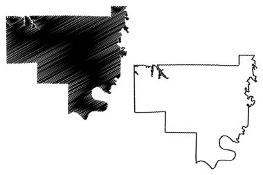 Crawford County, Indiana (Amerika Birleşik Devletleri, ABD, ABD) harita vektör çizimi, karalama Crawford harita