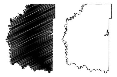 Daviess County, Indiana (ABD eyaleti, Amerika Birleşik Devletleri, ABD, ABD) harita vektör çizimi, karalama çizimi Daviess haritası