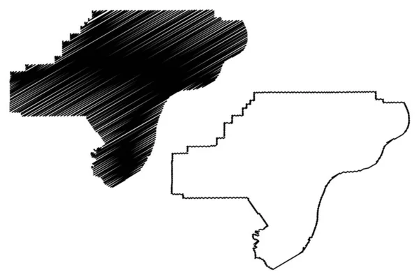 Condado Clark Indiana County United States America Usa Mapa Vector — Vector de stock