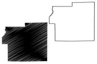 Morgan County, Indiana (ABD eyaleti, ABD, ABD) harita vektör çizimi, karalama Morgan haritası