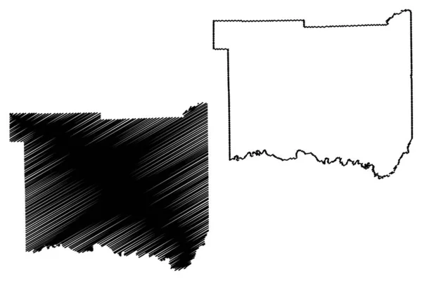 Jackson County Indiana County United States America Usa Map Vector — стоковий вектор