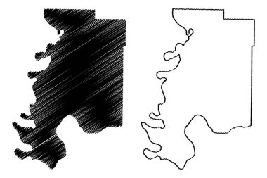 Posey County, Indiana (Amerika Birleşik Devletleri, ABD, ABD) harita vektör çizimi, çizim Posey haritası