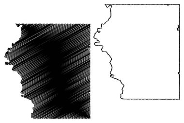 Sullivan County, Indiana (Amerika Birleşik Devletleri, ABD, ABD) harita vektör çizimi, Sullivan haritası çizimi