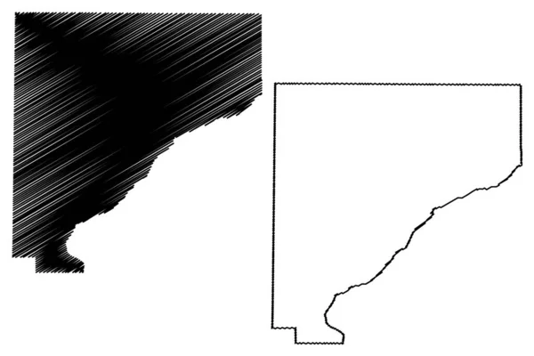 Warren County Indiana County Spojené Státy Americké Usa Usa Map — Stockový vektor
