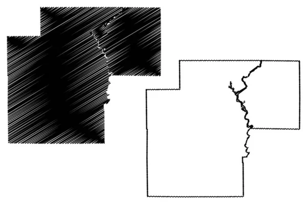 White County Indiana County Spojené Státy Americké Usa Usa Map — Stockový vektor