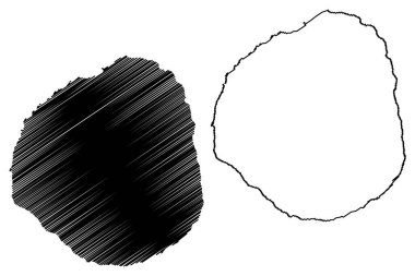 Fogo adası (Cabo Verde Cumhuriyeti, concelhos, Cape Verde, ada, takımada) harita vektör çizimi, Fogo haritası çizimi