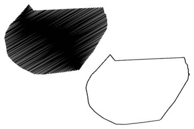 Santa Catarina do Fogo Belediyesi (Cabo Verde Cumhuriyeti, concelhos, Cape Verde, Fogo Adası, takımada) harita vektör çizimi, Santa Catarina do Fogo harita çizimi