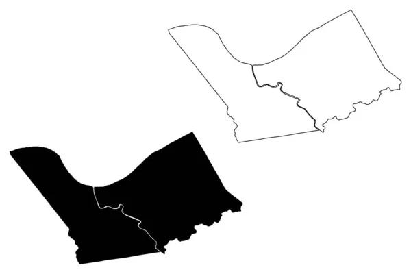 Carroll County Kentucky Abd Eyaleti Amerika Birleşik Devletleri Abd Abd — Stok Vektör