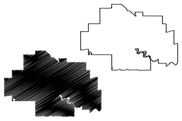 里贾纳市 加拿大 萨斯喀彻温省 地图矢量图解 速写草图里贾纳市地图 — 图库矢量图片