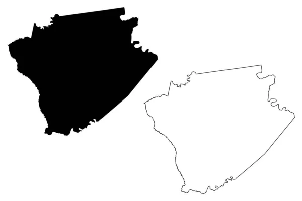 ハリソン郡 ケンタッキー州 アメリカ アメリカ アメリカ 地図ベクトル図 スケッチブルスケッチハリソン地図 — ストックベクタ