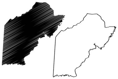 Toledo Bölgesi (Belize, Belize) harita vektör çizimi, karalama çizimi Toledo haritası
