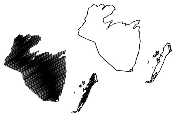 Corozal District Μπελίζ Επαρχίες Του Μπελίζ Χάρτη Διανυσματική Απεικόνιση Scribble — Διανυσματικό Αρχείο
