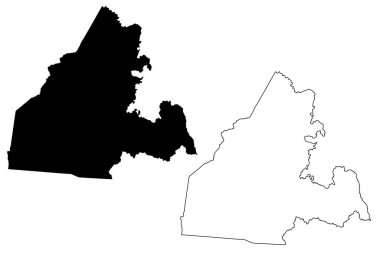 LaRue County, Kentucky (Amerika Birleşik Devletleri, ABD, ABD) harita vektör çizimi, çizim çizimi LaRue haritası