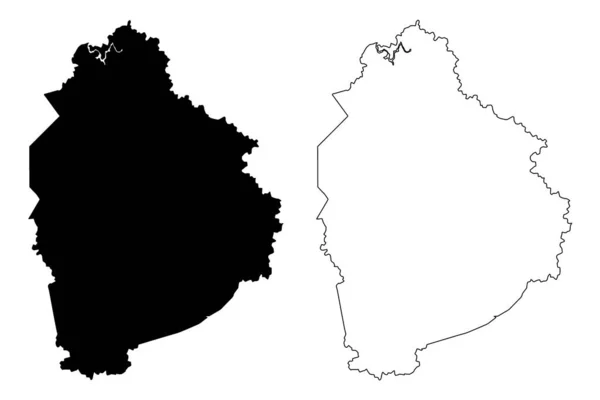 レスリー郡 ケンタッキー州 アメリカ アメリカ アメリカ 地図ベクトル図 スクリブルスケッチレスリー地図 — ストックベクタ