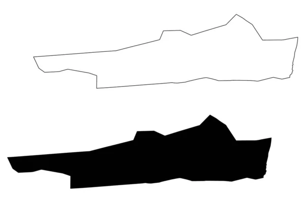 Годомей Республика Бенин Департамент Атлантики Карта Векторная Иллюстрация Каракули Эскиз — стоковый вектор