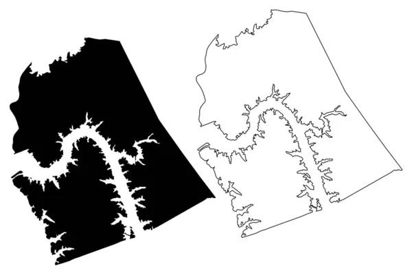 Lyon County Kentucky County United States America Usa Map Vector — стоковий вектор