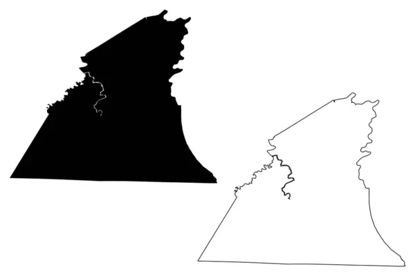 マックリーリー郡 ケンタッキー州 アメリカ アメリカ アメリカ アメリカ 地図ベクトル図 スケッチブルなスケッチマックリーリー地図 — ストックベクタ