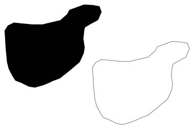 Bamenda Şehri (Kamerun Cumhuriyeti, Mezam Bölümü) harita vektör illüstrasyonu, çizim şehri Abakwa veya Mankon Town haritası