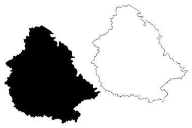 Martin County, Kentucky (Amerika Birleşik Devletleri, ABD, ABD) harita vektör çizimi, çizim Martin harita