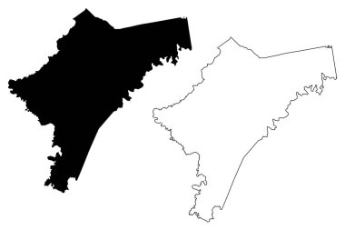 Nelson County, Kentucky (Amerika Birleşik Devletleri, ABD, ABD) harita vektör çizimi, Nelson haritası çizimi
