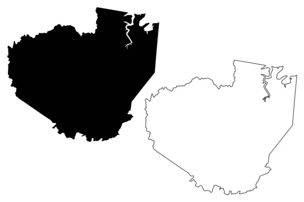 Menifee County Kentucky County Vereinigte Staaten Von Amerika Usa Usa — Stockvektor