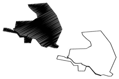 Castries City (Saint Lucia Adası, Iyonola, Hewanorra) harita vektör çizimi, çizim şehri Castries haritası