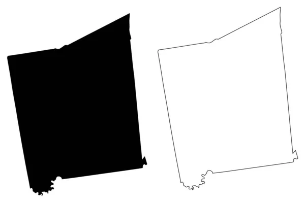 Иллюстрация Векторной Карты Округа Фелтон Штат Кентукки Сша Соединенные Штаты — стоковый вектор