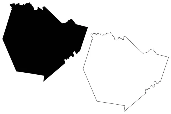 Warren County Kentucky County United States America Usa Mapa Vector — Archivo Imágenes Vectoriales