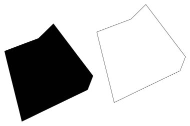 Aziz George (Barbados, Barbados Parish of Barbados) harita vektör illüstrasyonu, Aziz George Haritası Parish karalama