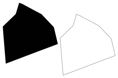 Aziz Thomas (Barbados, Barbados Parish of Barbados) harita vektör illüstrasyonu, Saint Thomas Haritası Parish karalama