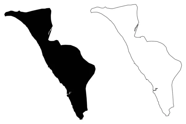 Карта Либревилля Габонская Республика Габон Провинция Эстуайр Карта Либревиля — стоковый вектор