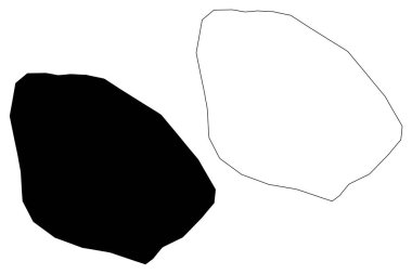 Mbabane Şehri (Eswatini Krallığı, Svaziland, Hhohho Bölgesi) harita vektör ilüstrasyonu, Mbabane haritası şeması