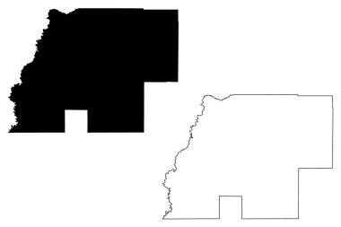 Beauregard County, Louisiana (Amerika Birleşik Devletleri, ABD, ABD) harita vektör çizimi, karalama çizimi Beauregard Parish haritası