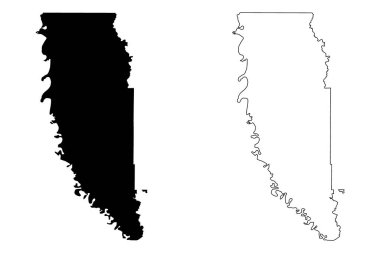 Bossier County, Louisiana (ABD eyaleti, ABD, ABD, ABD) harita vektör çizimi, çizim Bossier Parish haritası
