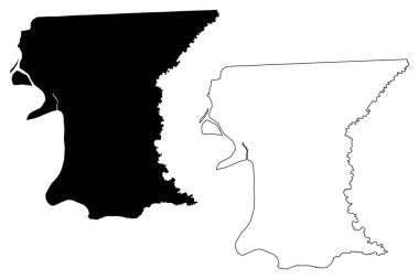 Doğu Baton Rouge İlçesi, Louisiana (ABD, Amerika Birleşik Devletleri, ABD, ABD) harita vektör çizimi, Doğu Baton Rouge Parish haritası