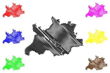 Pimpri-Chinchwad Şehri (Hindistan Cumhuriyeti, Maharashtra Eyaleti) harita vektör çizimi, Pimpri Chinchwad, Pune haritası