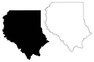 Livingston County, Louisiana (ABD eyaleti, ABD, ABD, ABD) harita vektör çizimi, karalama çizimi Livingston Parish haritası