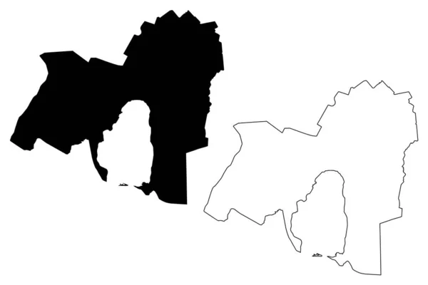 Nakuru City Republic Kenya Map Vector Illustration Scribble Sketch City — Stock Vector